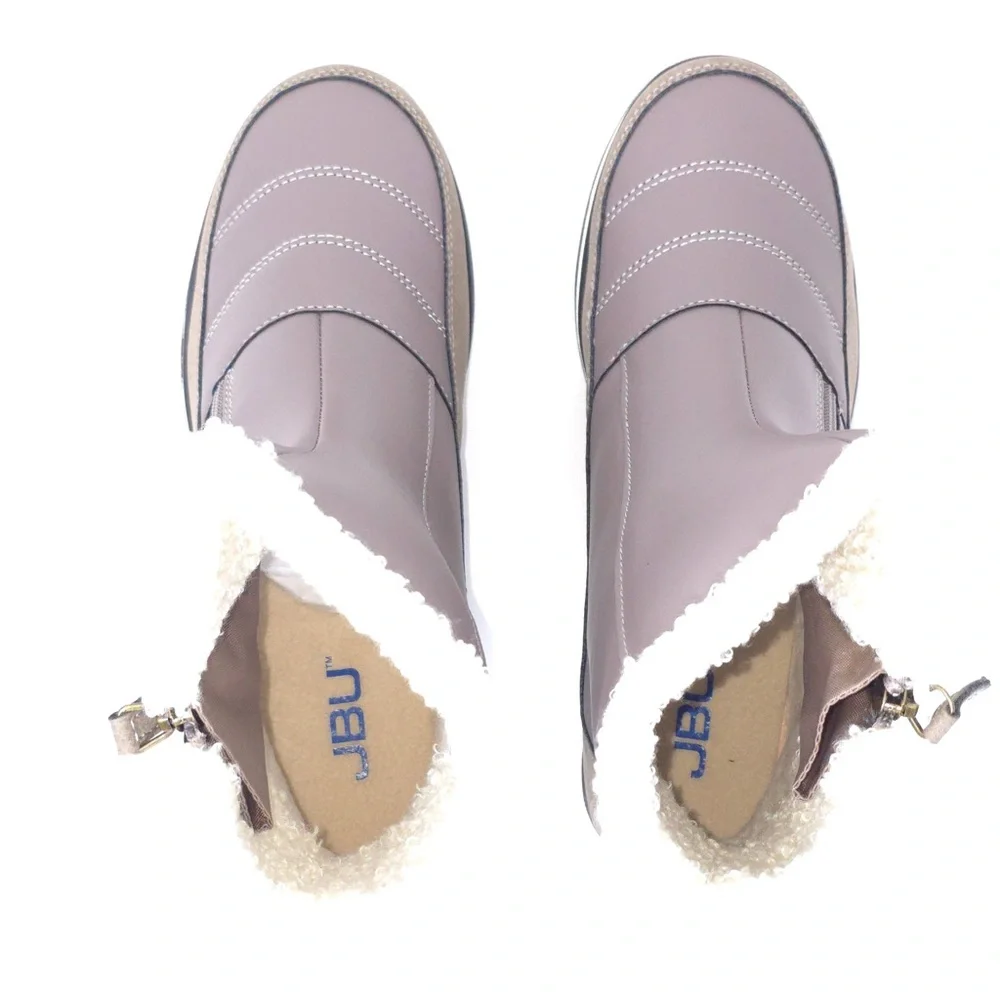 JBU by Jambu Women’s Snowbound Winter Boots Taupe Size 7 M Fleece Lined Zip - Picture 6 of 12